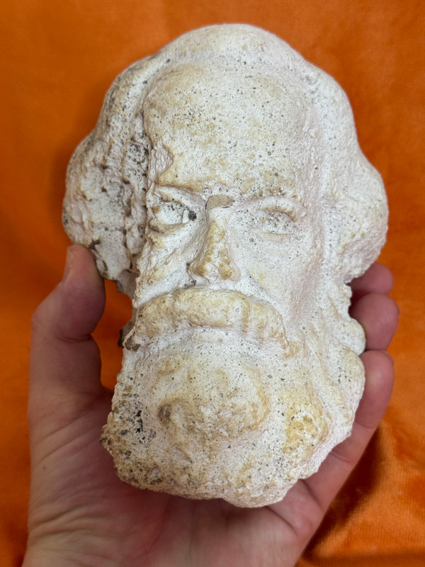Soviet USSR State Manufacture Vintage Karl Marx Fragmentary Cast Bust Head (KarlMarxBust)