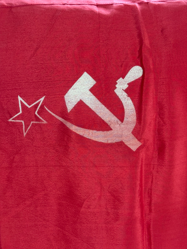 Vintage 1982 Authentic USSR State Flag Kirovakan Art Combine Soviet Memorabilia (070-494-1Ар-520)