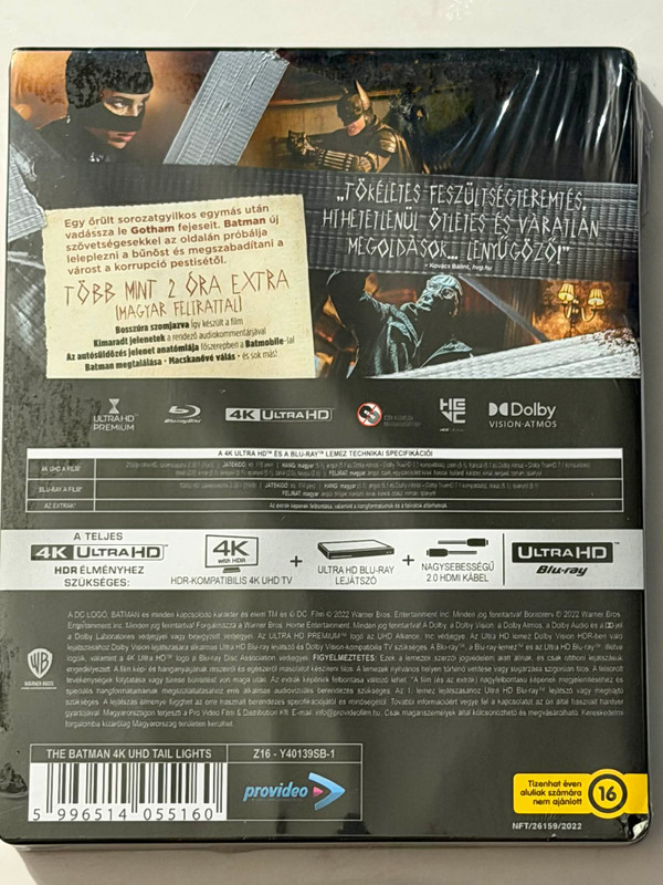 Warner Bros. 'The Batman' Limited Edition Steelbook 4K Ultra HD Movie Set (5996514055160)