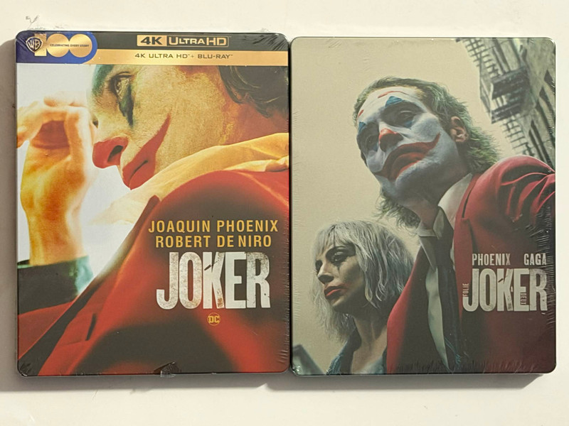 Warner Bros. 'Joker & Joker: Folie à Deux' Steelbook 4K Ultra HD Movie Bundle (5051891195011)