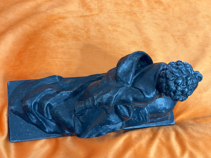 Kasli Art Casting Young Alexander Pushkin Reclining Metal Sculpture (YoungPushkinSculpture)