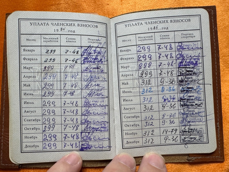 Original Soviet CPSU Party Ticket Document 1973 Murmansk (CPSUPartyTicket)