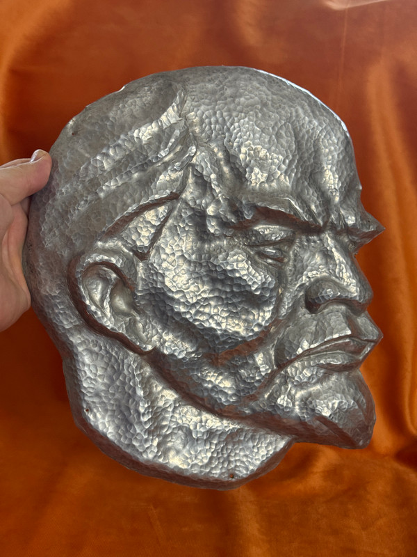 Soviet Aluminum Vladimir Lenin Profile Wall Relief Sculpture (LeninWallRelief)