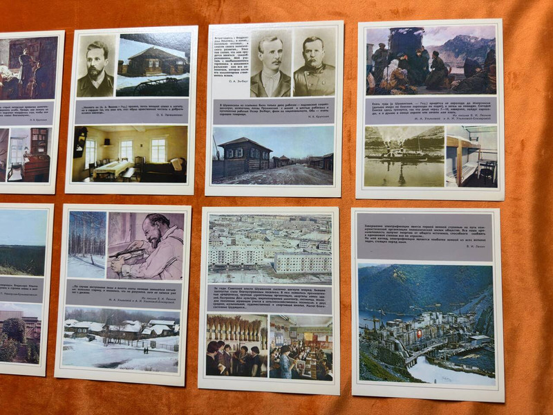 Plakat Soviet Vintage Postcard Set V.I. Lenin in Shushenskoye (1981) (PostcardSetLenin)