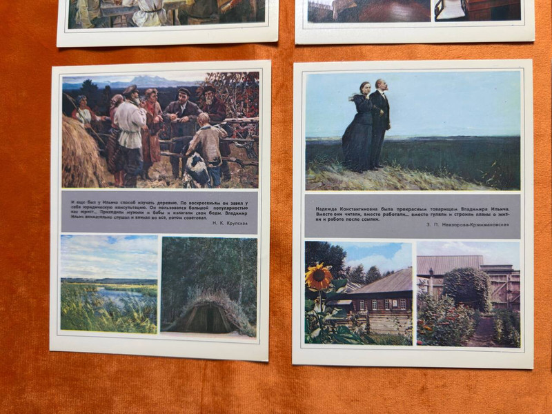 Plakat Soviet Vintage Postcard Set V.I. Lenin in Shushenskoye (1981) (PostcardSetLenin)