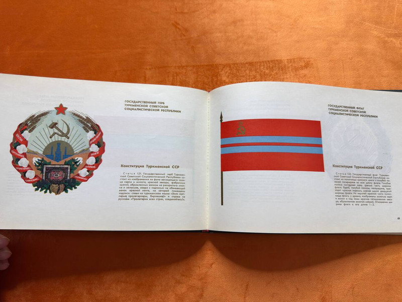 Vintage USSR State Emblems and Flags Commemorative Book by Izvestia (USSREmblemsFlags)