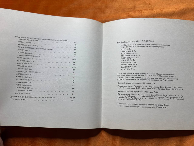 Pioneer Organization USSR Atlas 1976 GUGK Soviet Hardcover Book (PioneerUSSRAtlas)