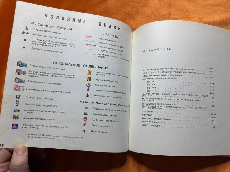 Pioneer Organization USSR Atlas 1976 GUGK Soviet Hardcover Book (PioneerUSSRAtlas)