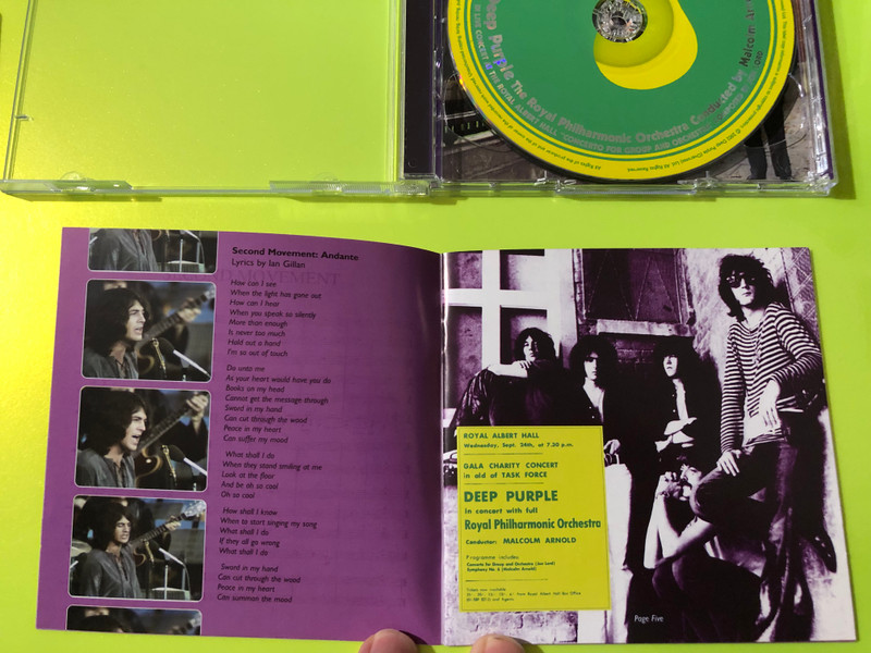 Deep Purple Live at The Royal Albert Hall Authographed 2-CD Set by Harvest Records (724354100628)