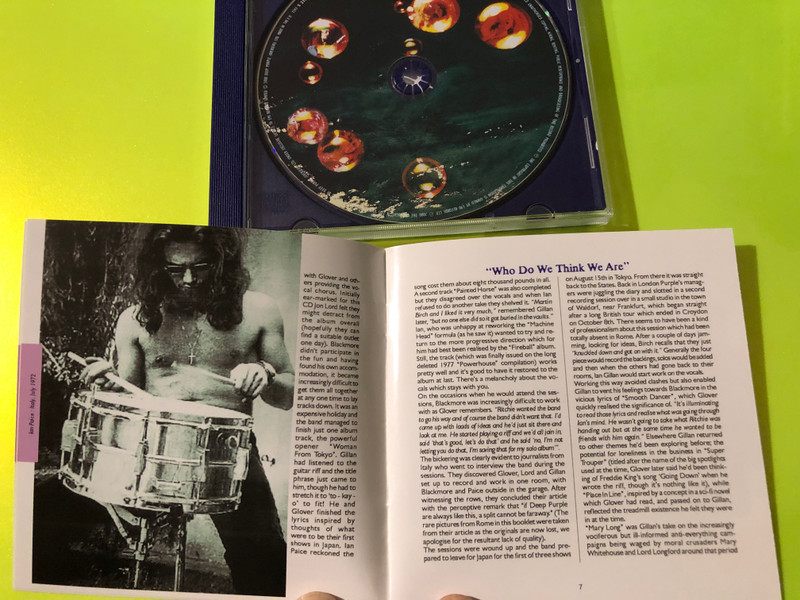 EMI Records: Deep Purple - Who Do We Think We Are Remastered Edition Music CD (724352160723)