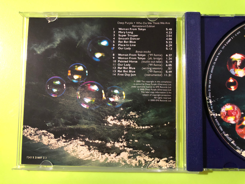 EMI Records: Deep Purple - Who Do We Think We Are Remastered Edition Music CD (724352160723)