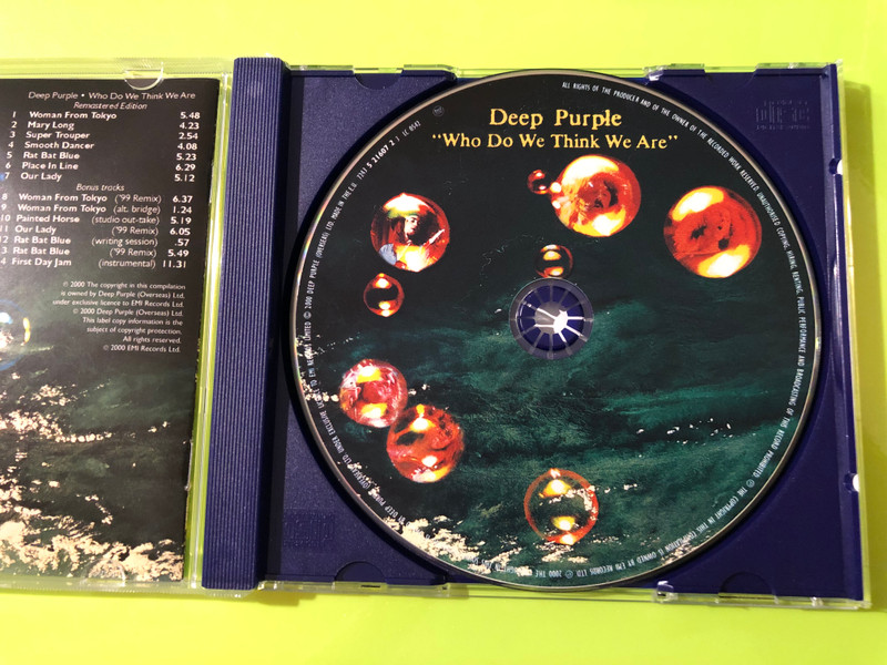EMI Records: Deep Purple - Who Do We Think We Are Remastered Edition Music CD (724352160723)