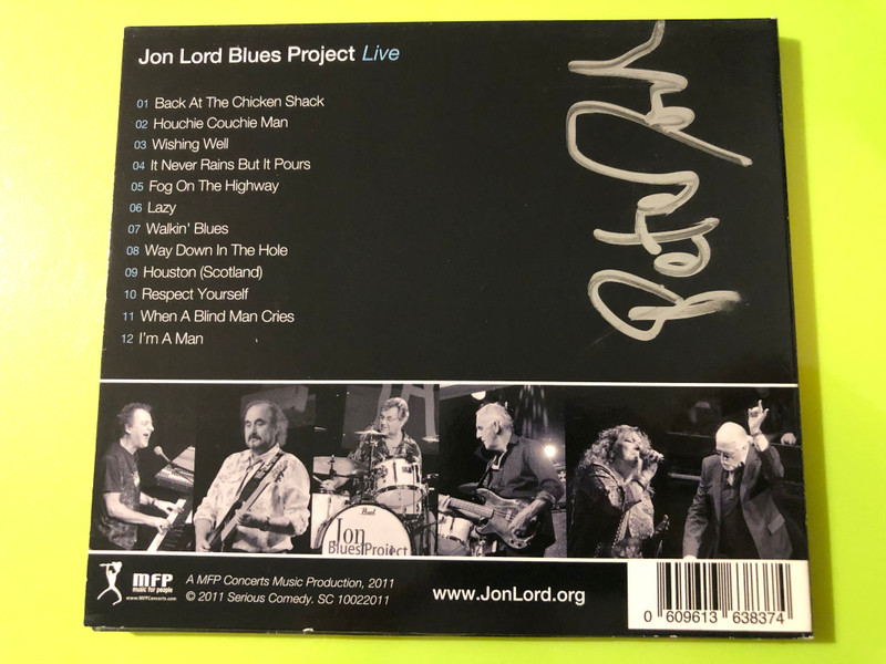 Serious Comedy - Jon Lord Blues Project Live Autographed Music CD (0609613638374)