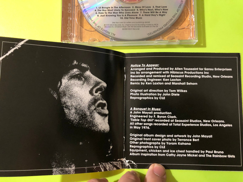 BGO Records John Mayall Notice To Appear / A Banquet In Blues 2 CD Set (5017261204950)