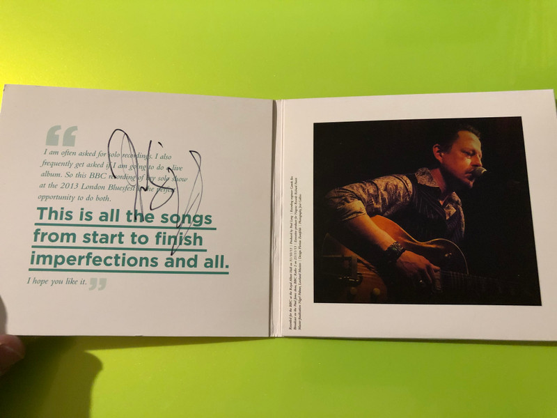 NuGene Records Ian Siegal - Man & Guitar Acoustic Blues Live CD (Signed Edition) (5065001293139)