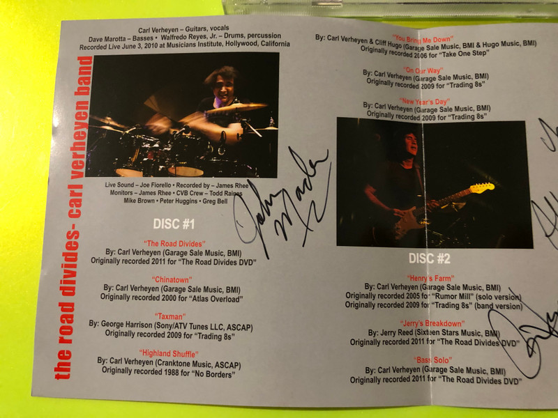 Cranktone Entertainment Carl Verheyen Band - The Road Divides Double Live CD (Signed Edition) (015882072052)