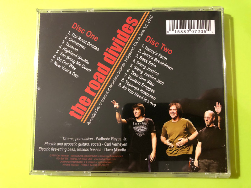 Cranktone Entertainment Carl Verheyen Band - The Road Divides Double Live CD (Signed Edition) (015882072052)