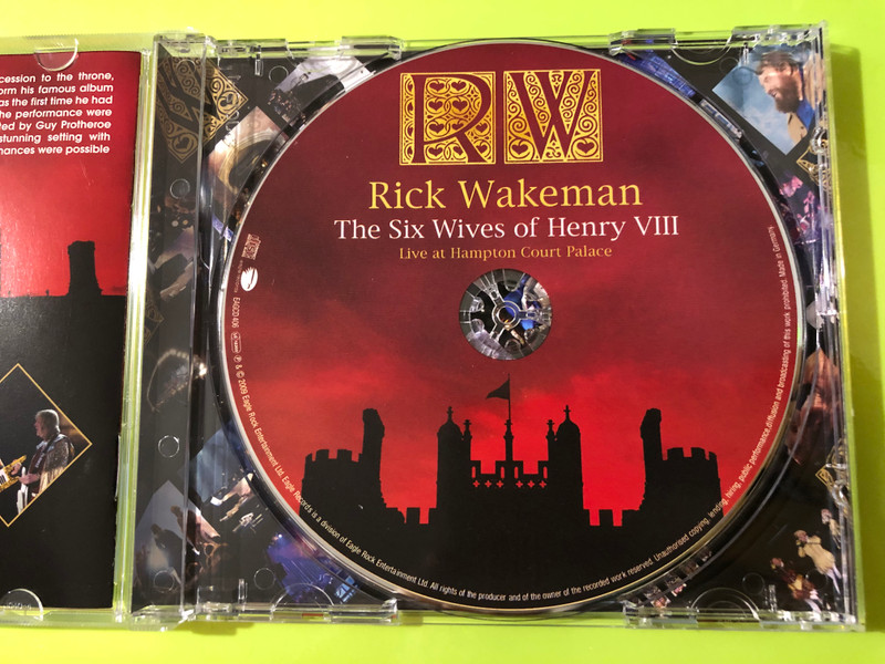 Eagle Records Rick Wakeman - The Six Wives of Henry VIII Live at Hampton Court Palace Music CD (Signed Edition) (5034504140622)