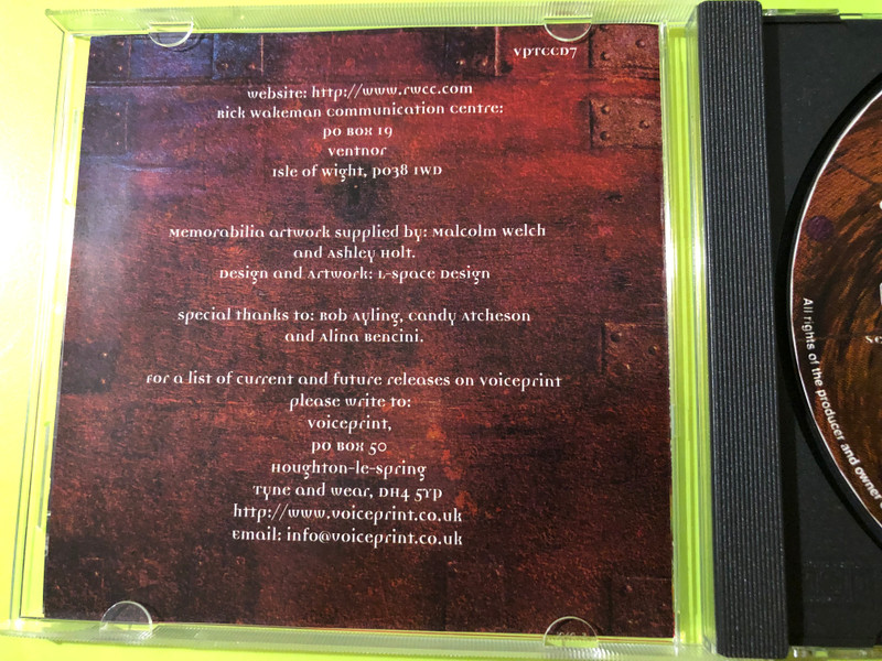 Voiceprint Records Rick Wakeman - Journey To The Centre Of The Earth Plus CD (604388309627)