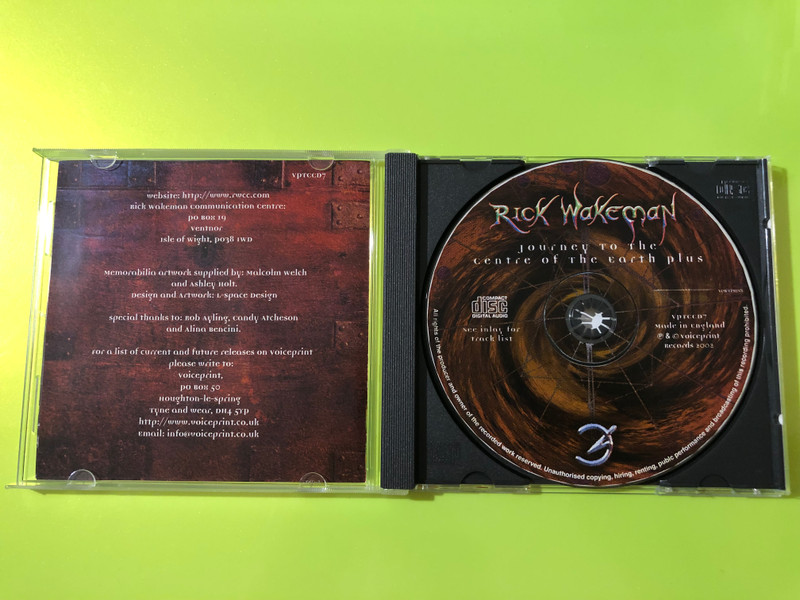 Voiceprint Records Rick Wakeman - Journey To The Centre Of The Earth Plus CD (604388309627)