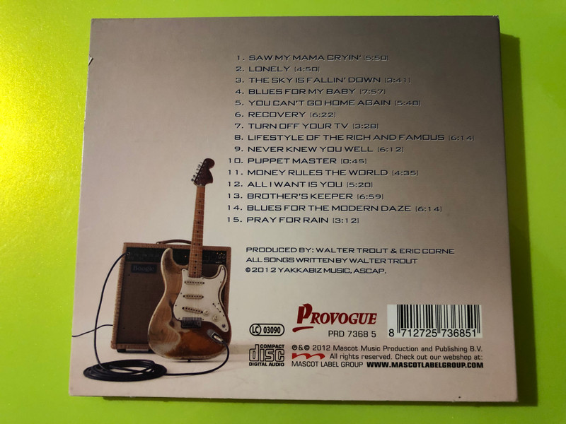 Provogue: Walter Trout - Blues for the Modern Daze CD (8712725736851)