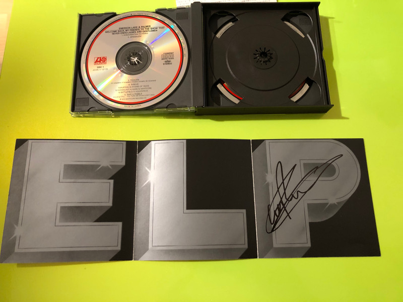 Atlantic Emerson Lake & Palmer Welcome Back My Friends Autographed 2 Music CD (4988014364171)