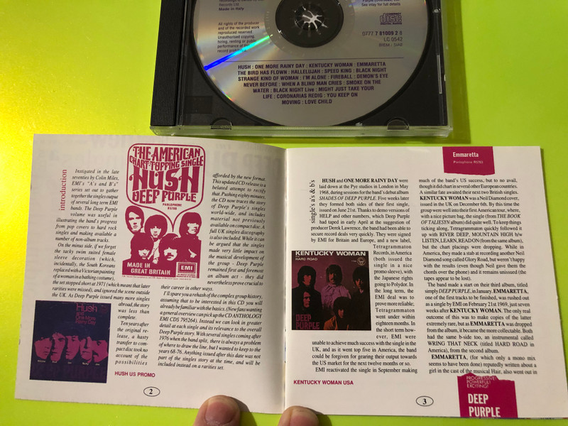 Deep Purple: The Compact Singles A's and B's CD (077778100928)