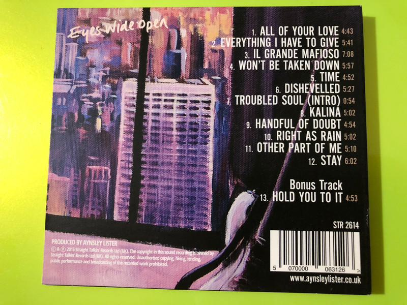 Straight Talkin' Records: Aynsley Lister - Eyes Wide Open Autographed CD (5070000063126)