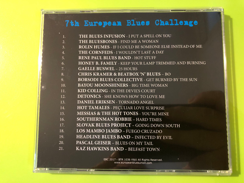 EBC: 7th European Blues Challenge 2017 - Various Artists - Music CD (BTR 1036 / EBC2017)