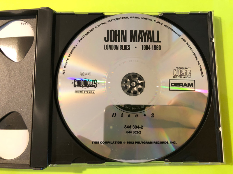 Deram: John Mayall - London Blues 1964-1969 (Autographed) 2xCD Compilation (042284430227)