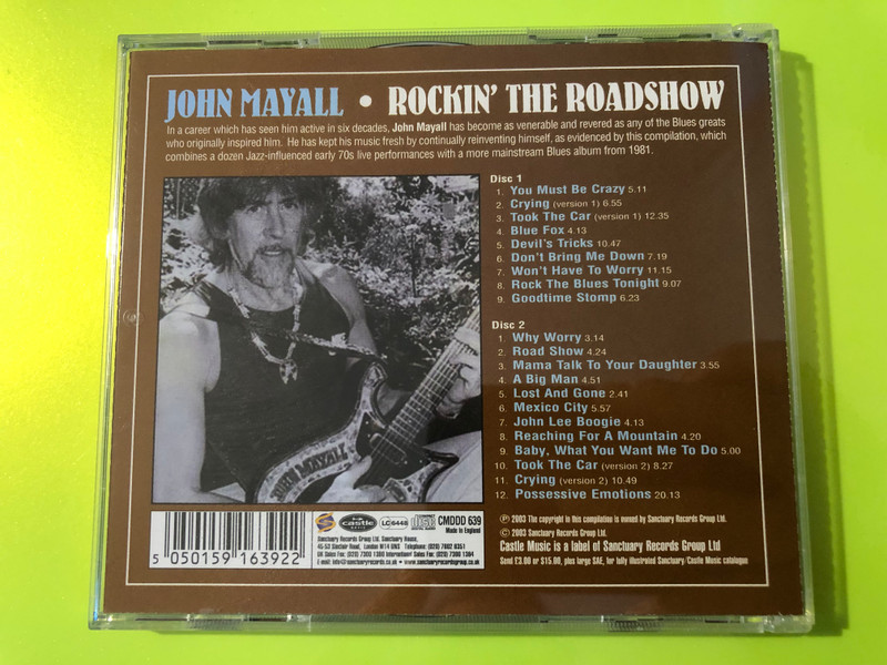 Castle Music: John Mayall - Rockin' the Roadshow (Autographed) 2xCD Compilation (5050159163922)