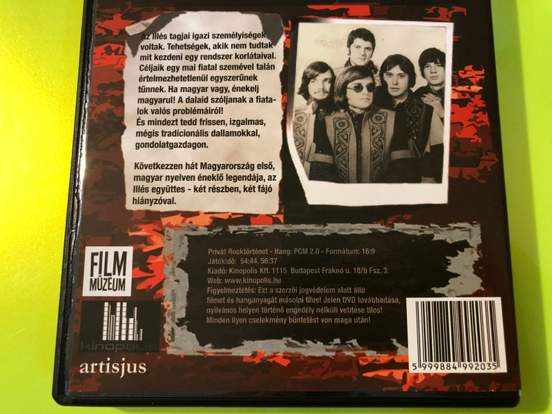 Kinopolis: Privát Rocktörténet - Az Illés I-II. rész / Signed by Band Members - DVD Documentary (Hungarian) (5999884992035.)