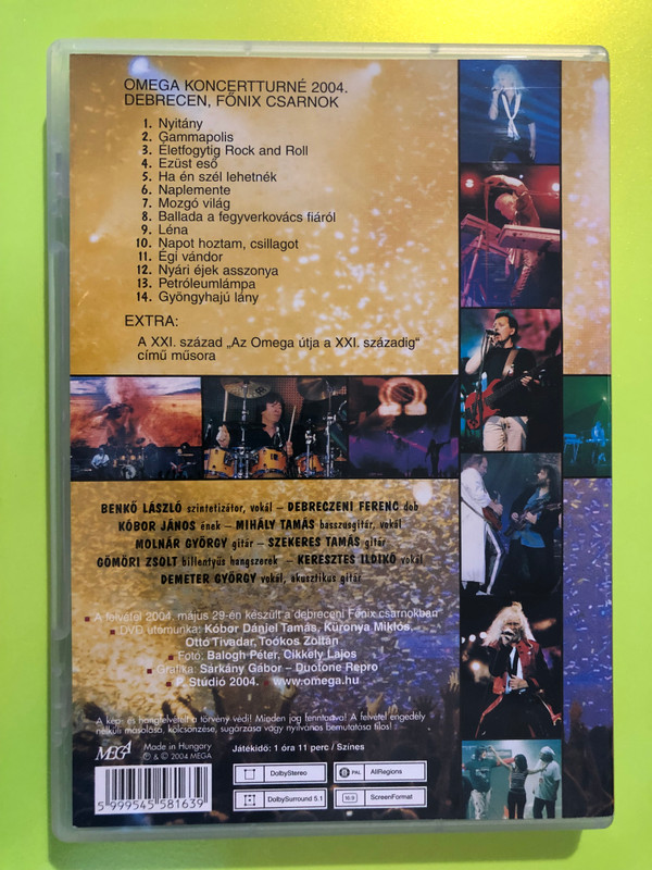 MEGA: Omega - Napot hoztam, csillagot / Signed by Band Members - Concert Tour DVD (Debrecen 2004) (5999545581639.)