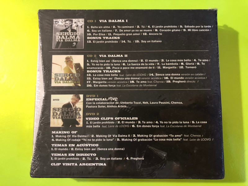 Warner Music: Sergio Dalma — Todo Via Dalma (2 CD + 2 DVD Box Set)