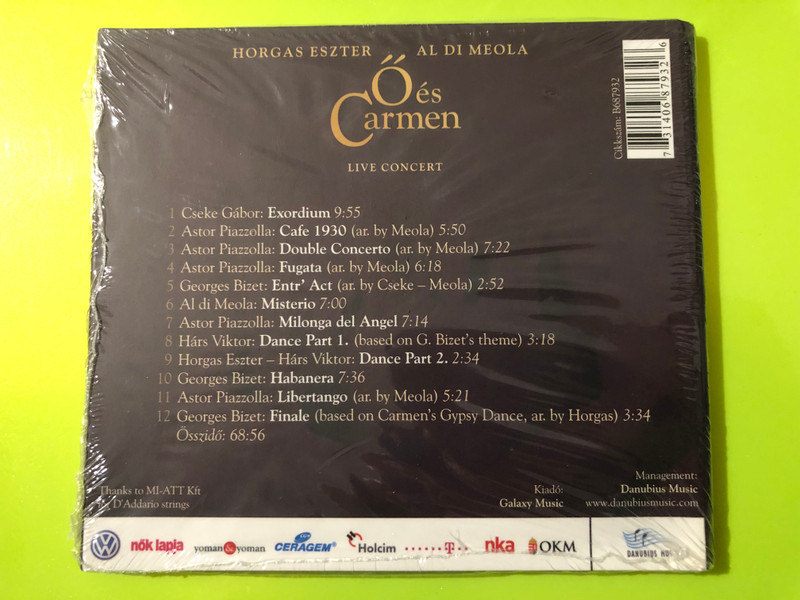 Galaxy Music: Al Di Meola - Horgas Eszter - O es Carmen - Live Concert CD (7314068793216)