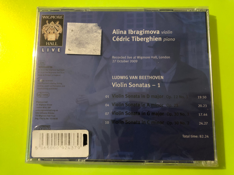 Wigmore Hall Live: Ibragimova & Tiberghien — Beethoven Violin Sonatas Vol. 1 CD (5065000924379) 
