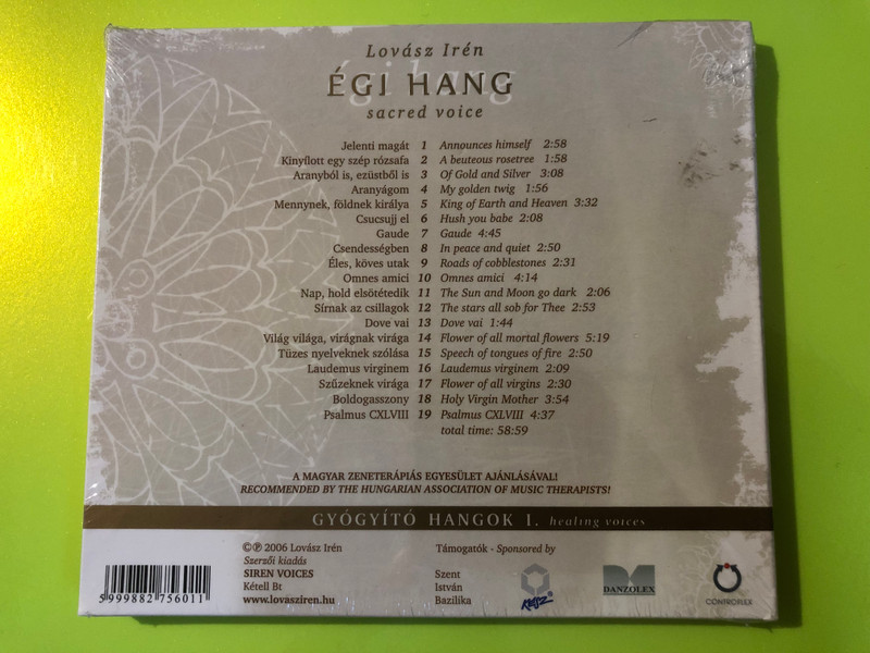 Siren Voices: Lovász Irén — Égi Hang / Sacred Voice Audio CD (5999882756011) 