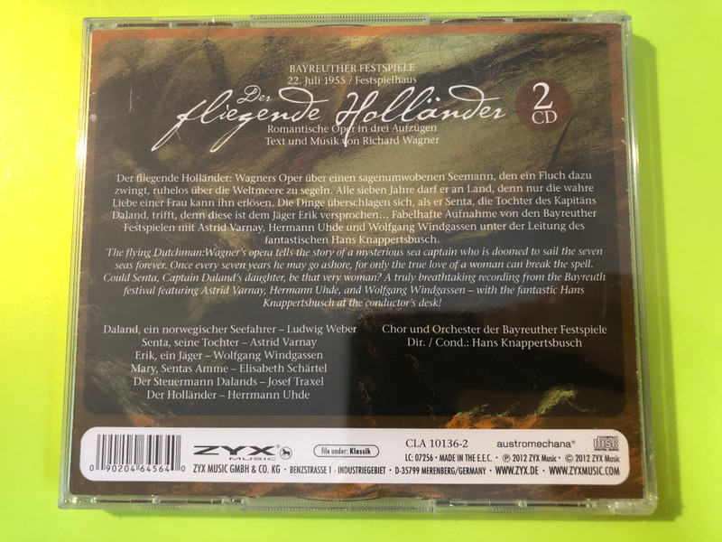 ZYX Music: Richard Wagner — Der fliegende Holländer (Knappertsbusch, Bayreuth 1955) 2 CD (090204645640) 