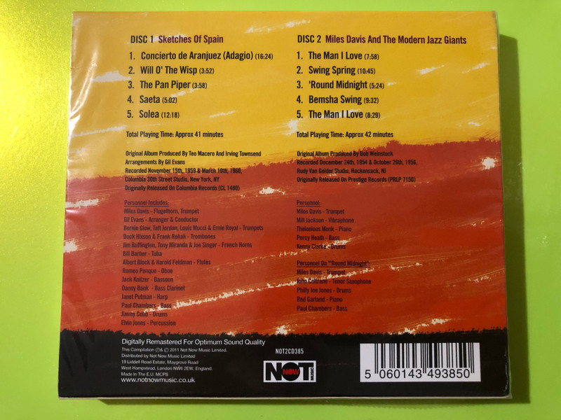 Not Now Music: Miles Davis — Sketches Of Spain (Remastered 2-CD) (5060143493850) 