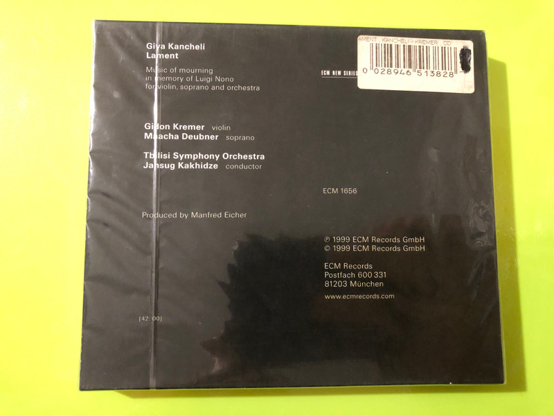 ECM New Series: Giya Kancheli — Lament (Gidon Kremer) (Audio CD) (028946513828) 
