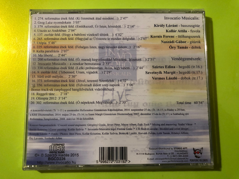 Periferic Records: Invocatio Musicalis — Live (Audio CD) (5998272703192.) 