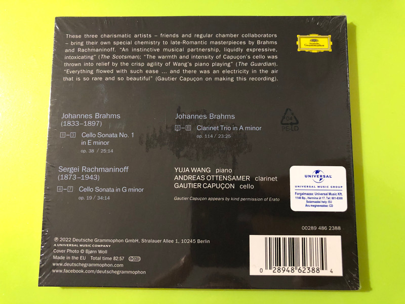 Deutsche Grammophon: Yuja Wang, Andreas Ottensamer & Gautier Capuçon — Rachmaninoff & Brahms (CD) (028948623884) 