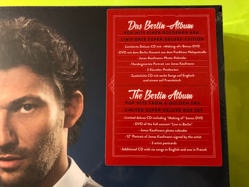 Sony Classical: Jonas Kaufmann — Du bist die Welt für mich (The Berlin Album) — Limited Super Deluxe Box Set (2 CD + 2 DVD) (888430649927) 