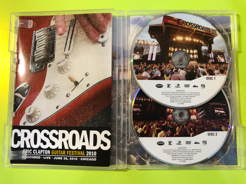 Rhino: Crossroads Guitar Festival 2010 — Eric Clapton 2-DVD Set (603497948734.) 