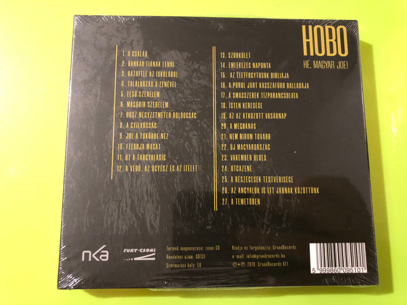 Hobo — Hé, Magyar Joe!, GrundRecords (CD) (5999860095101.)