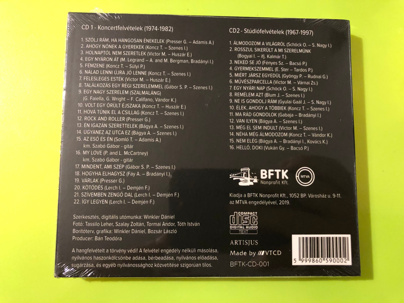 Kovács Kati — Rock and Roller, BFTK (2 CD) (5999860590002.) 