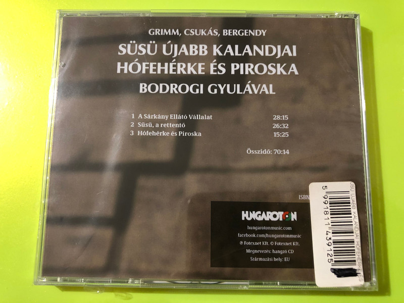 Süsü újabb kalandjai / Hófehérke és Piroska — Bodrogi Gyulával, Hungaroton (CD) (5991811439125.)