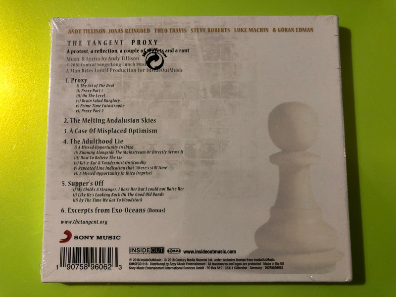 The Tangent — PThe Tangent — Proxy, InsideOutMusic (CD) (190758960623) roxy, InsideOutMusic (CD) (190758960623) 