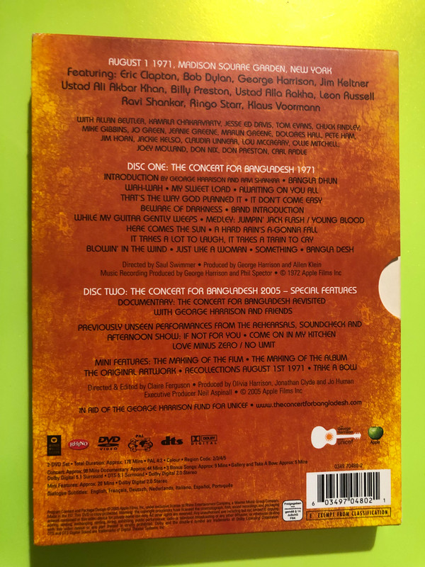 Rhino: George Harrison — The Concert for Bangladesh (2-Disc DVD) (0603497048021) 