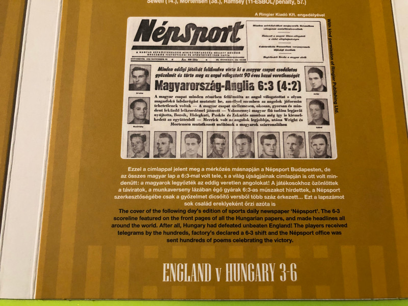 Puskas.com: Az Évszázad Mérkőzése — Hungary v England 6:3, The Match of the Century (DVD, 2008) (5999883969007.)